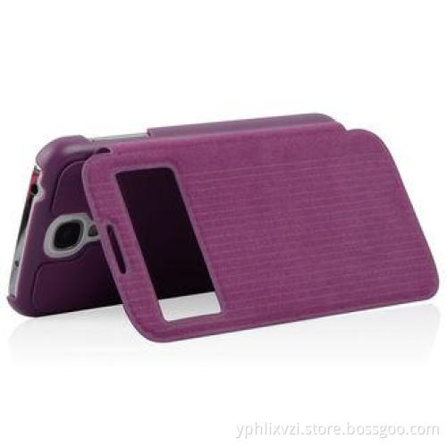 Shock Resistant Purple Samsung Leather Phone Cases Wallet W